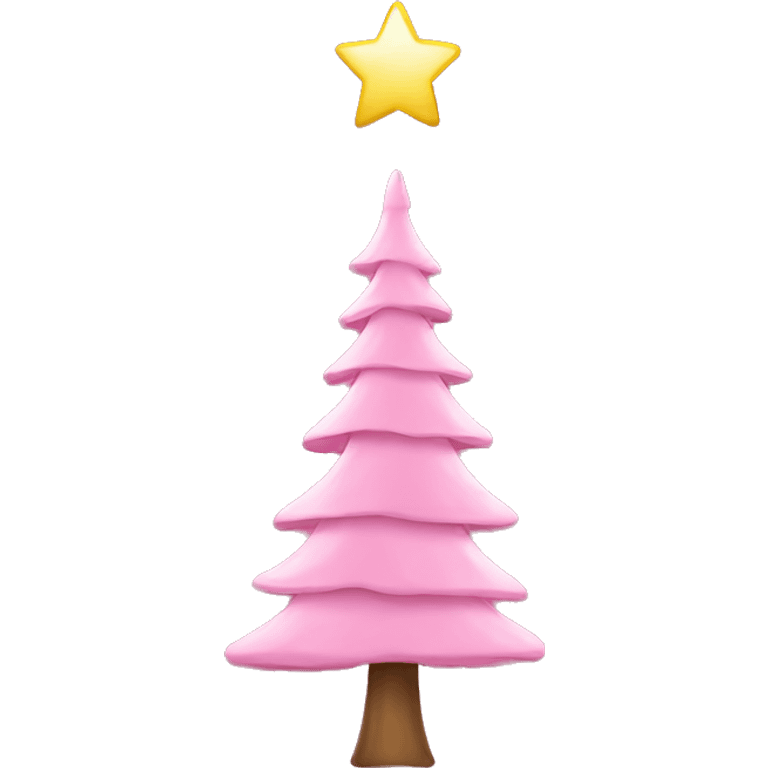 Pink christmas tree emoji