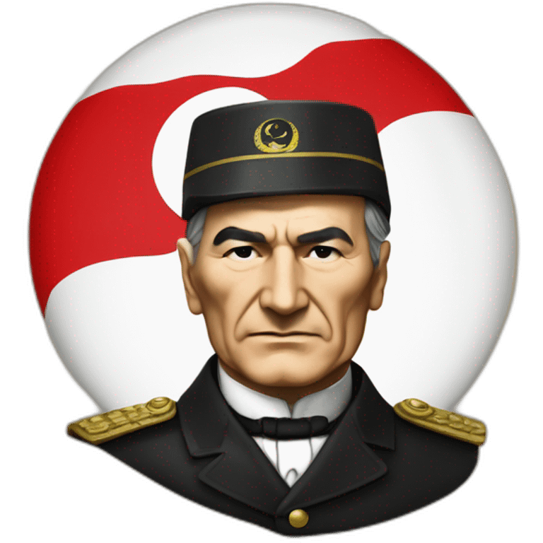 Mustafa Kemal Atatürk And Turkish Flag emoji