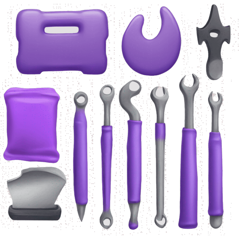 purple repair instruments emoji