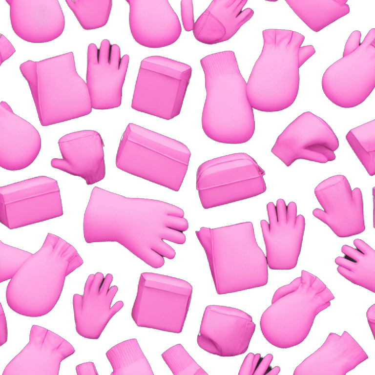 Pink boxes gloves  emoji