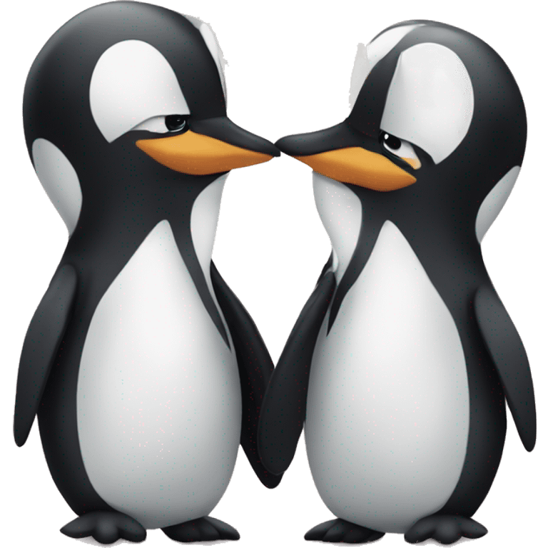 penguins in love emoji