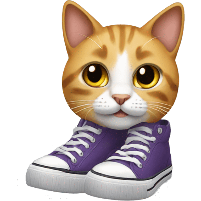 Cat with shoes emoji