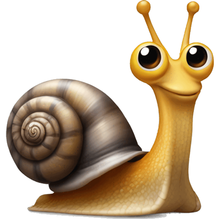 Snail taking a pio emoji