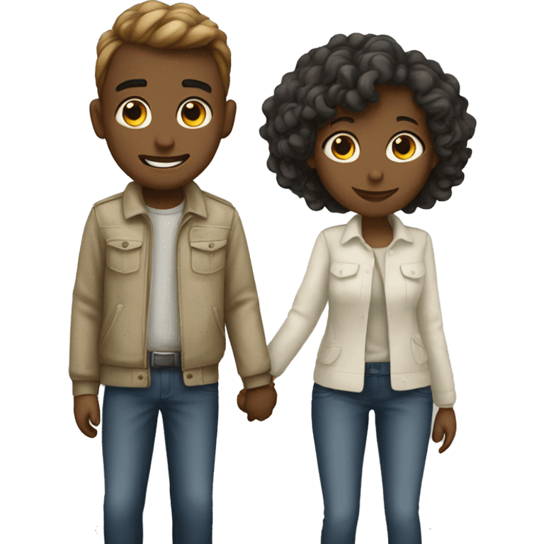 Love with love boy and girl emoji