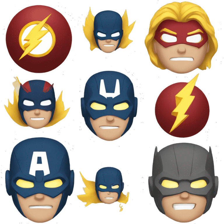 Flash superhero logo emoji