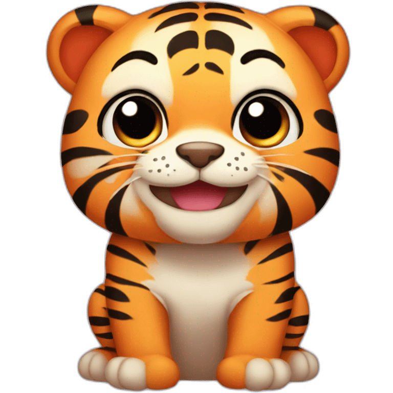 Cute little chubby Tiger emoji