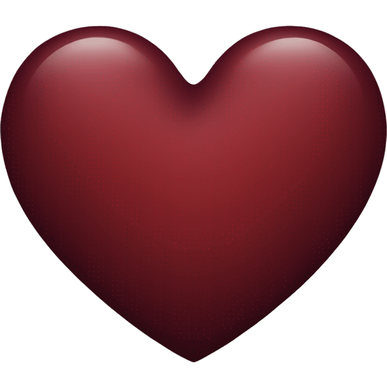 A dark red heart saying my maxi emoji