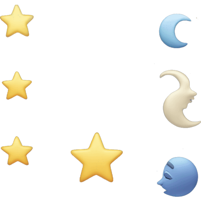 Stars and moon emoji  emoji