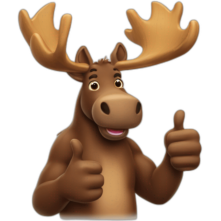 thumbs up moose emoji