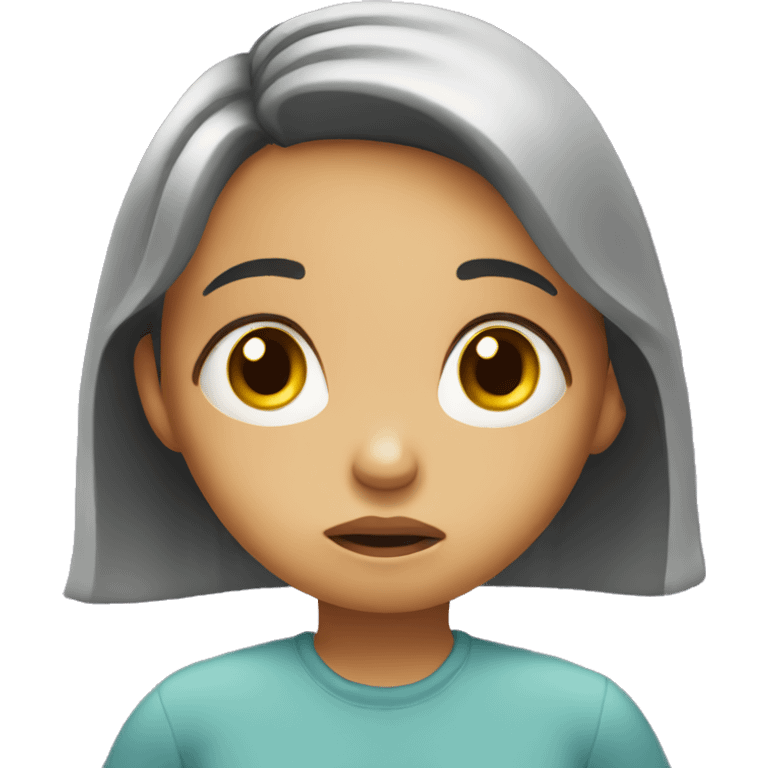 worried little girl emoji