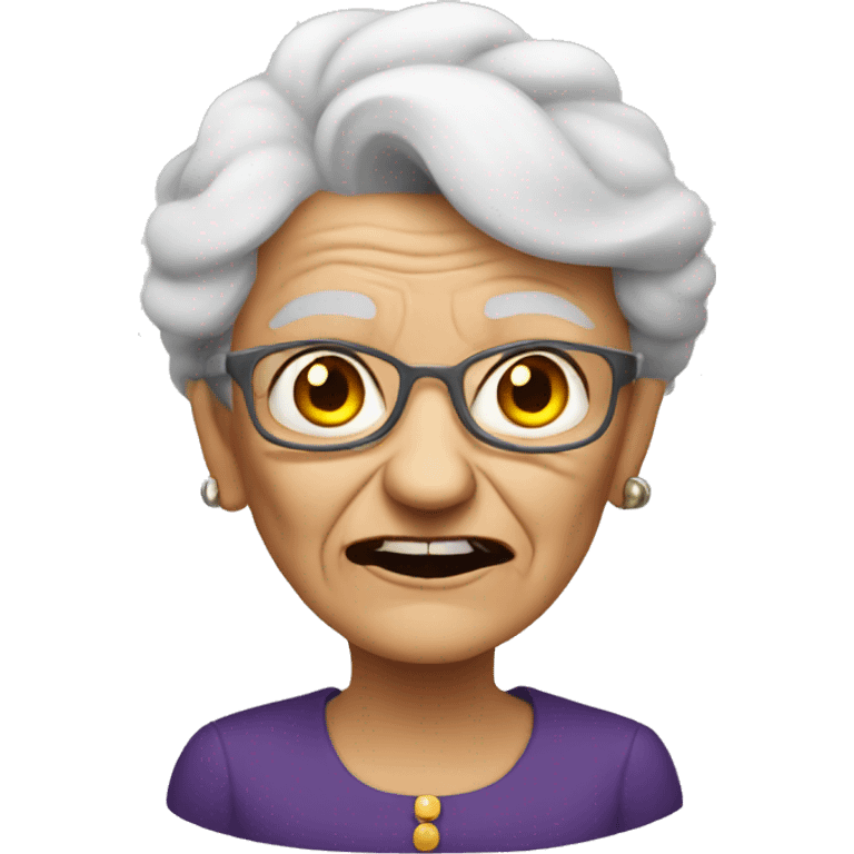 Evil granny emoji