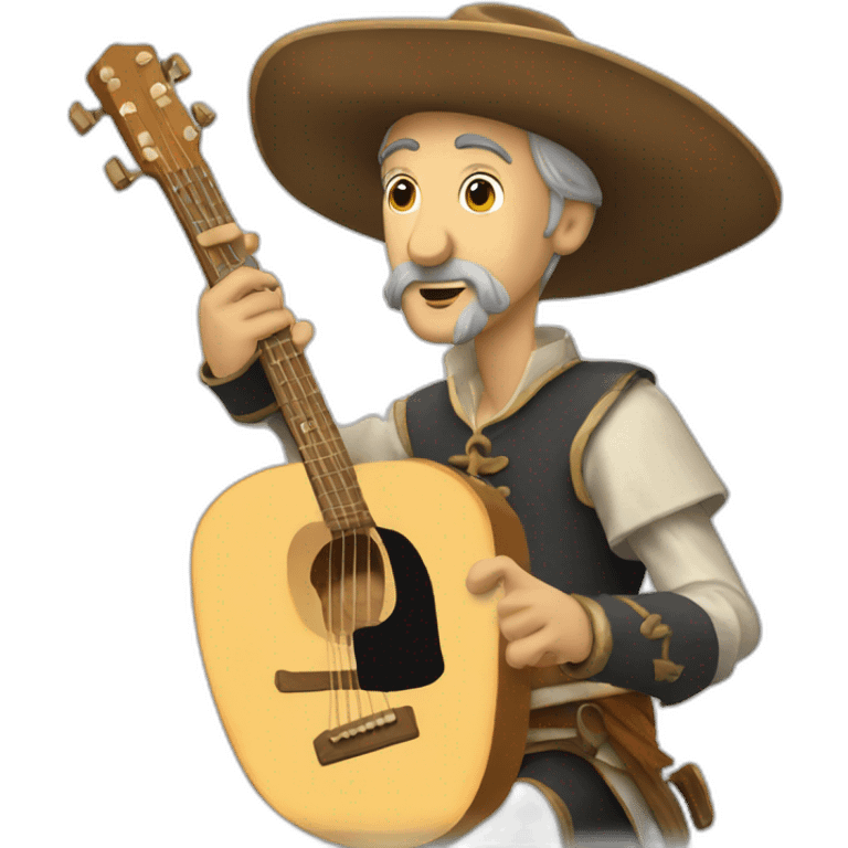 Don Quixote playing guitar emoji