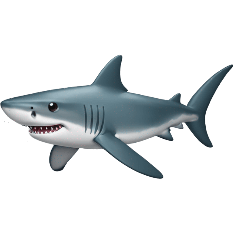 Shark with a top has emoji