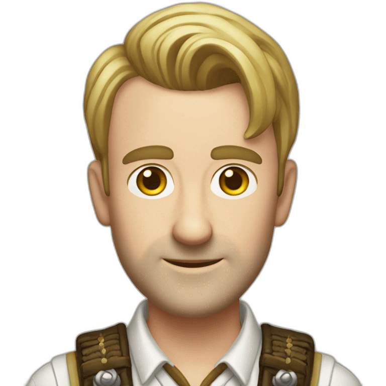 David Mitchell lederhosen emoji