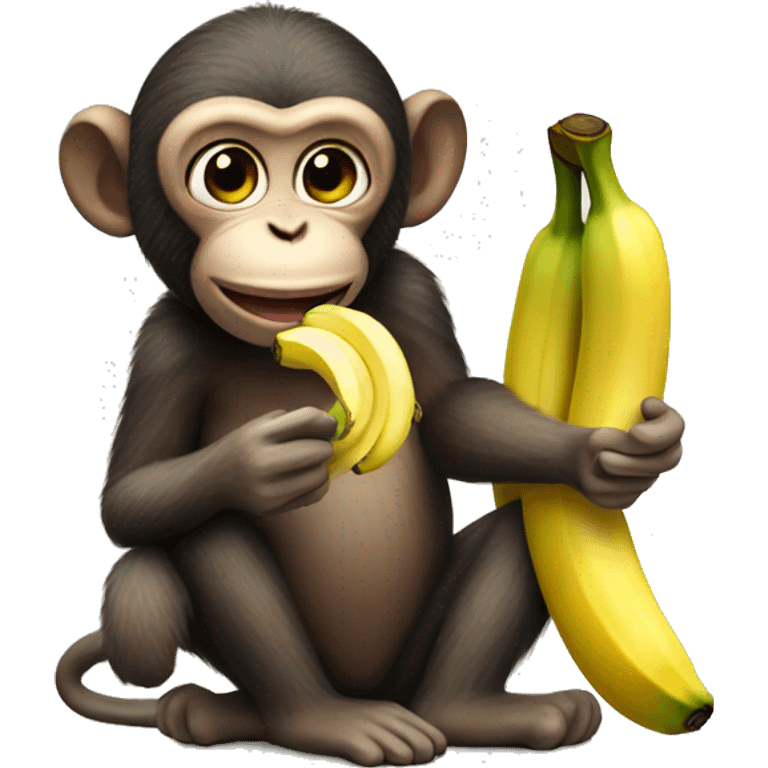 Monkey eating banana  emoji