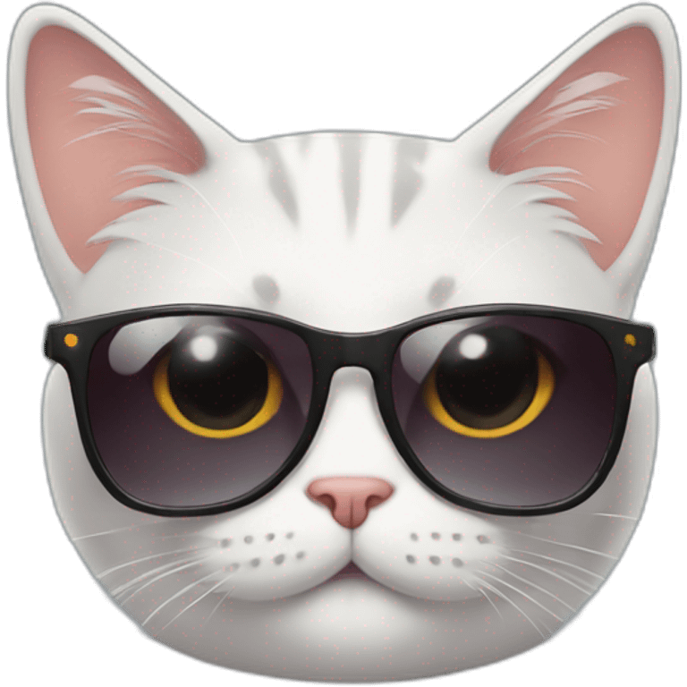 Cute cat with sunglasses emoji