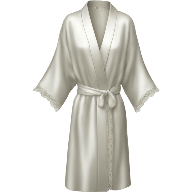 white silk lace robe emoji