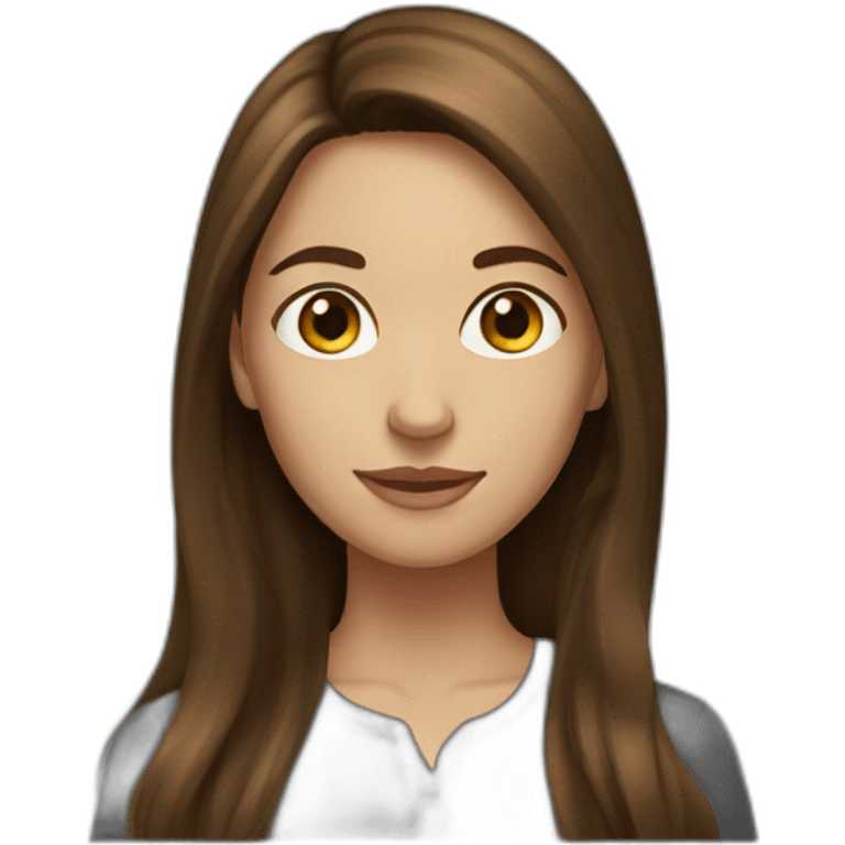 a young women with long brown hair emoji