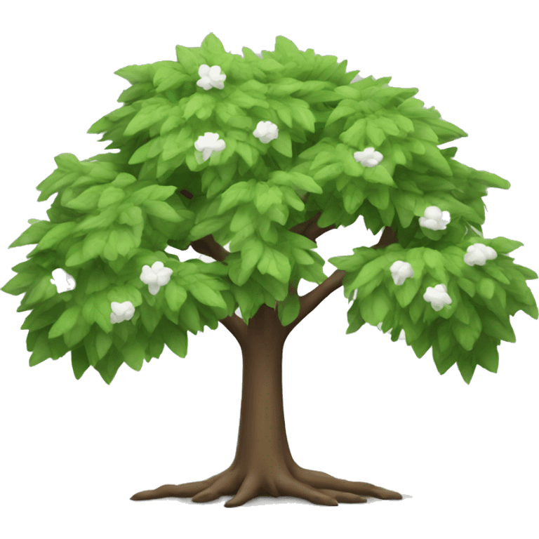 Tree with white leaves  emoji