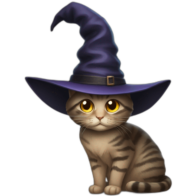 cat with witch's hat emoji