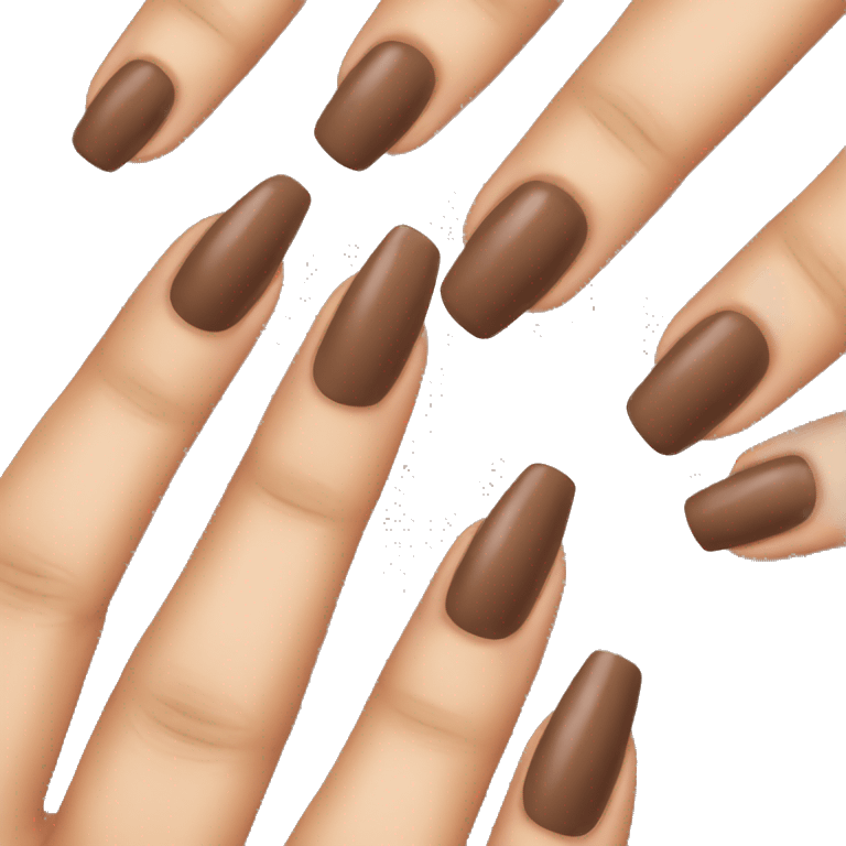 Brown coffin nails emoji