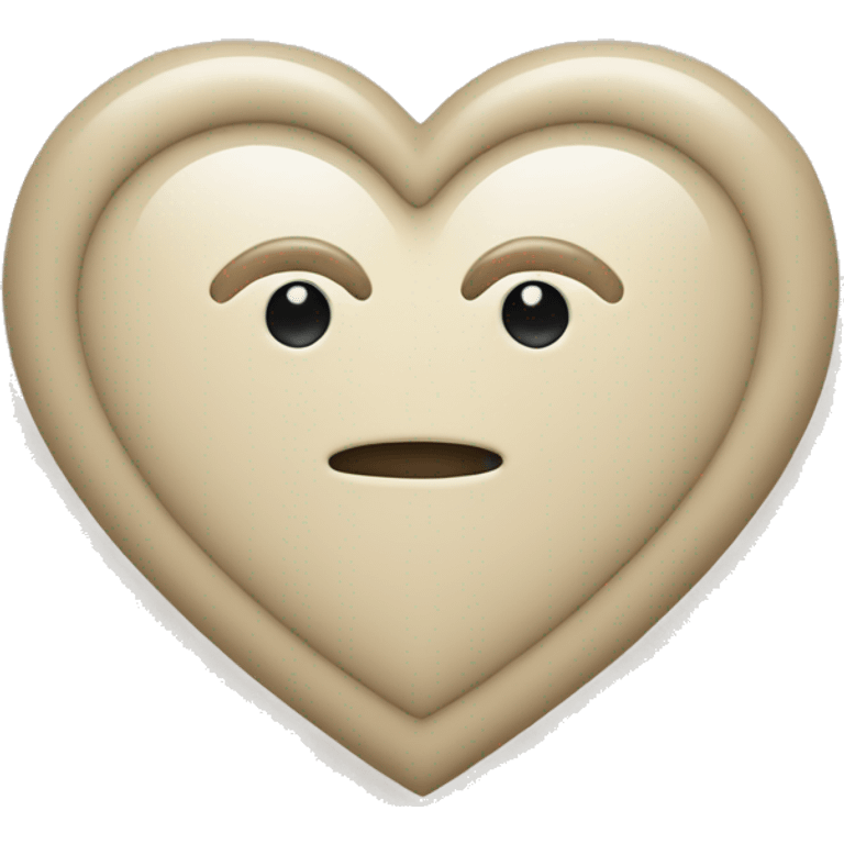 Heart in beige emoji