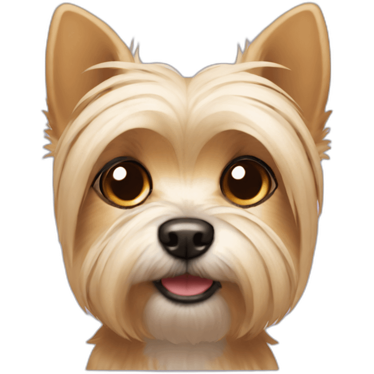 Morkie with pointy ears emoji