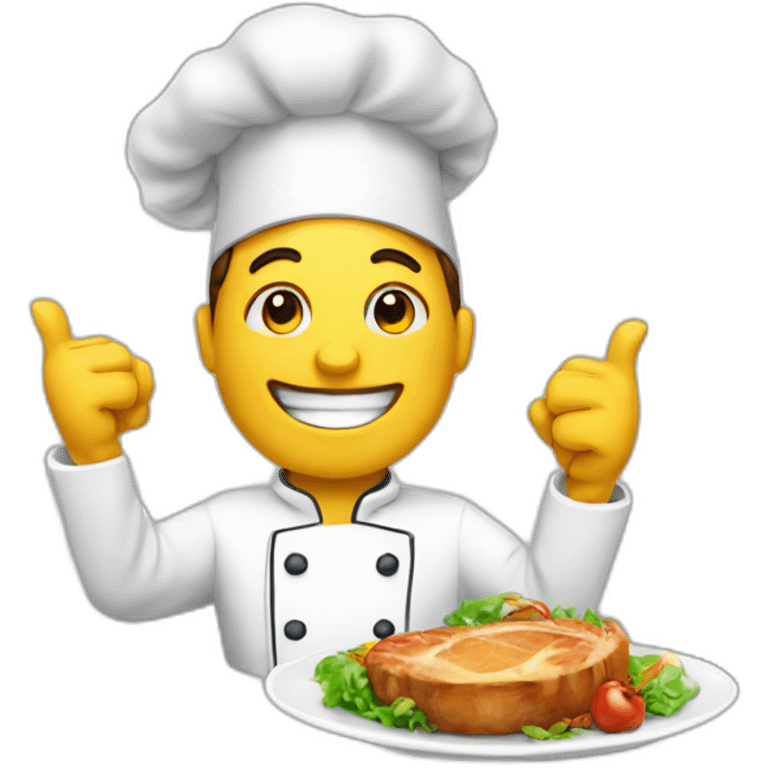 A cheff approving a meal emoji