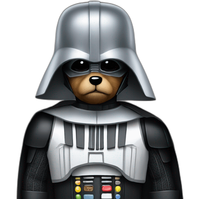 A bear in darth vader suit emoji