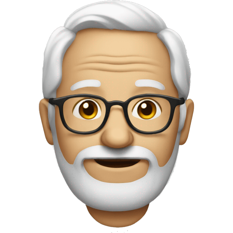 old man with glasses portrait emoji