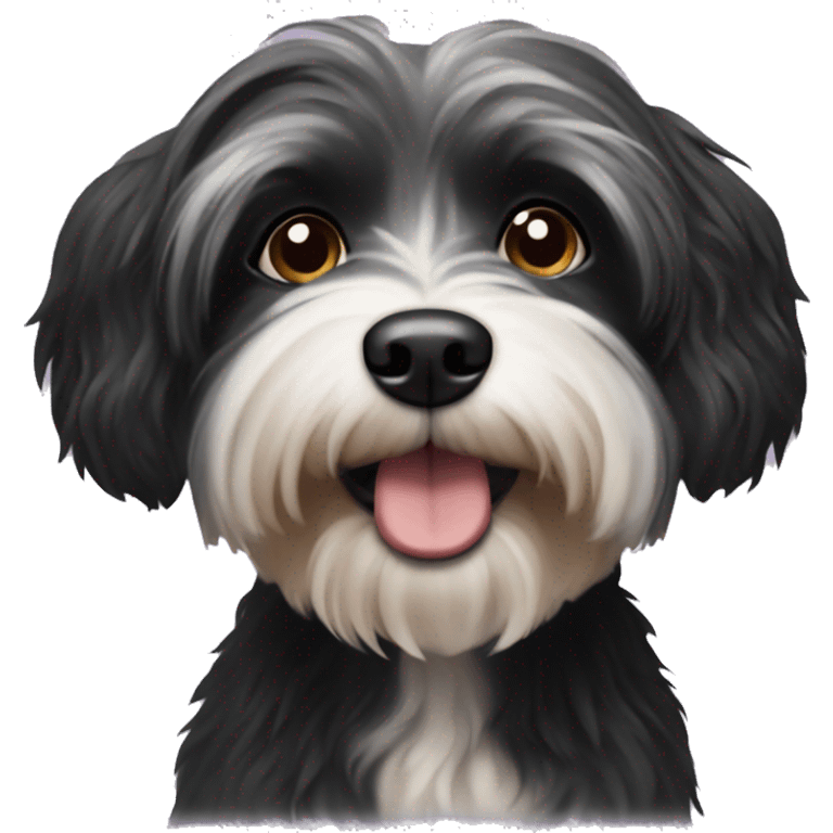 Black havanese dog emoji