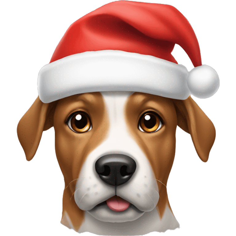 dog with santa hat emoji