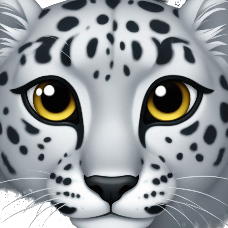 Snowleopard grey eyes emoji