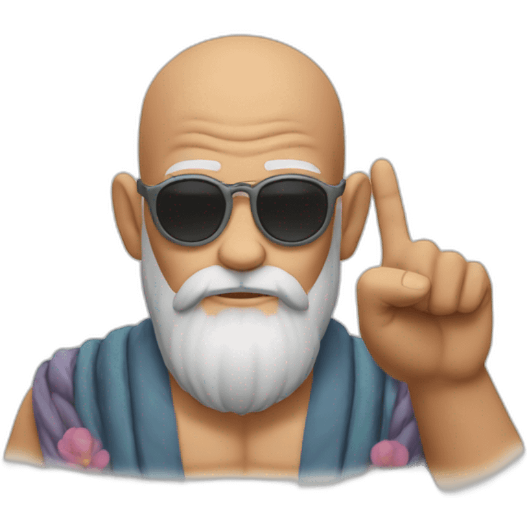 Master Roshi Peace Sign emoji