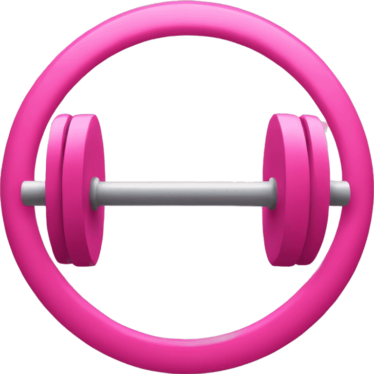 pink barbell emoji