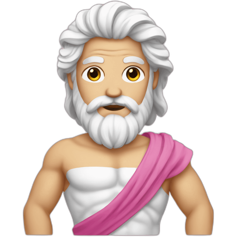 Zeus the god, white skin with a pink dress emoji