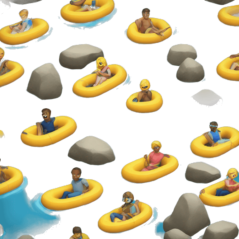 water river, tubing emoji