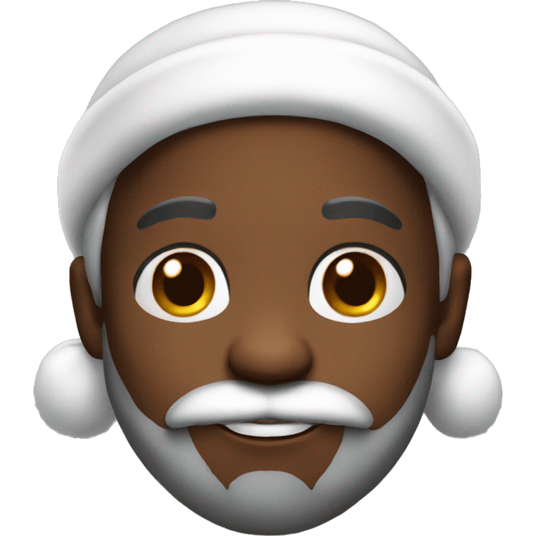 Cute black Santa emoji