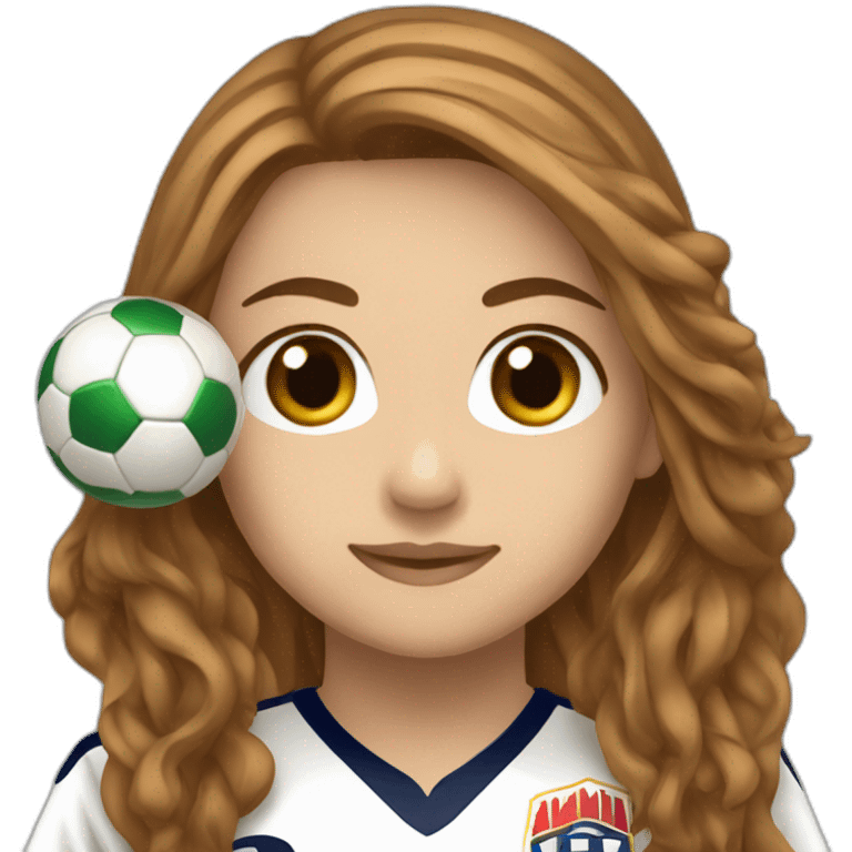 Hiroyo Kato（Female・Long Hair・Brown Hair・Soccer Player） emoji