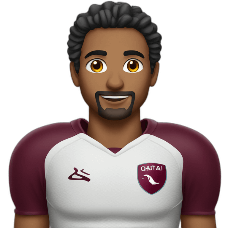 Qatari football player emoji