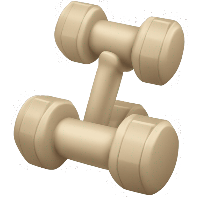 beige set of dumbbells emoji