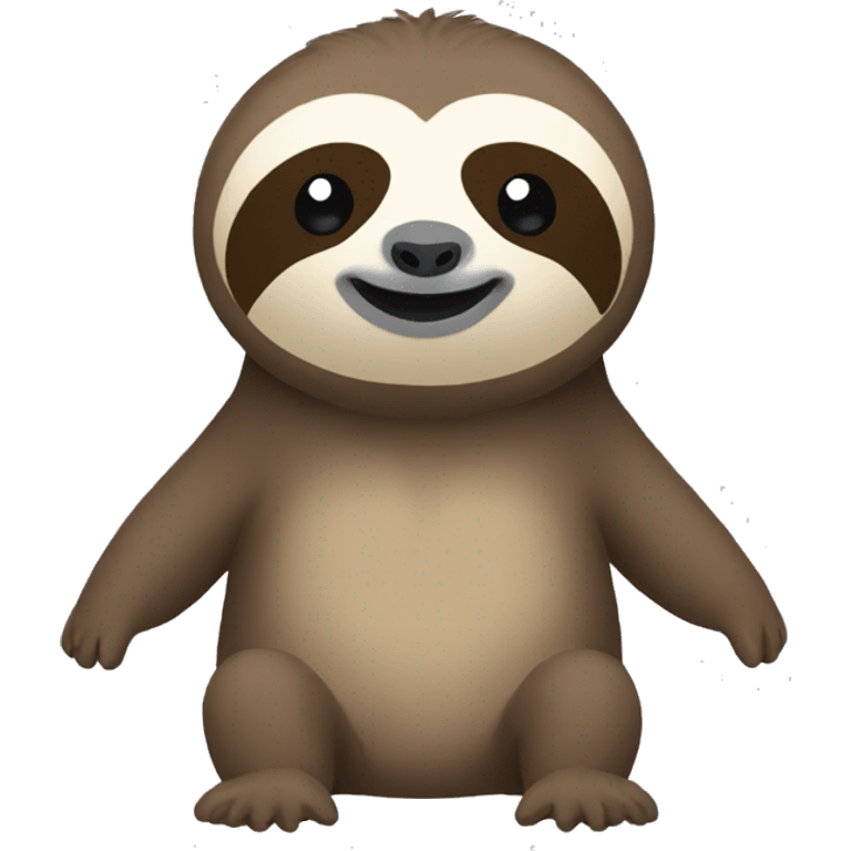 sloth emoji front view, full body emoji