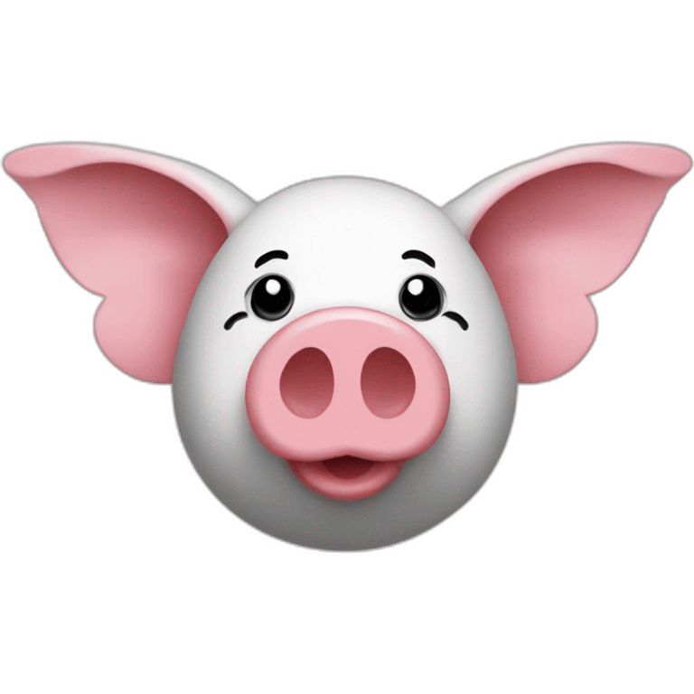 Cochon avec des ailes de papillon  emoji