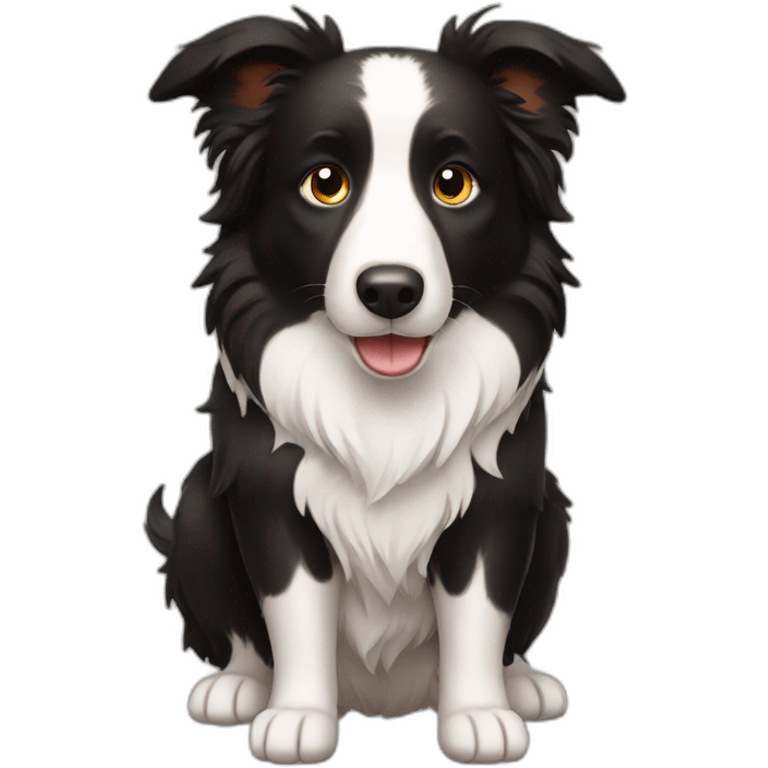 border collie with mole emoji