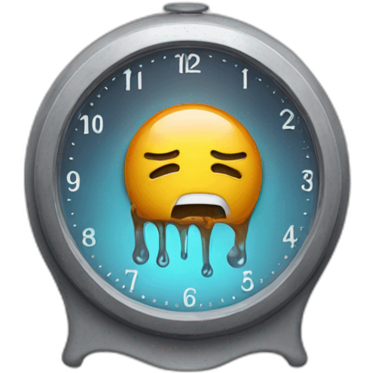 Melting clock emoji