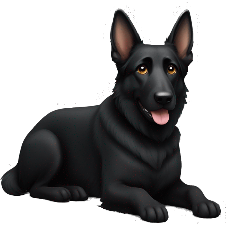 Black German shepherd dog  emoji