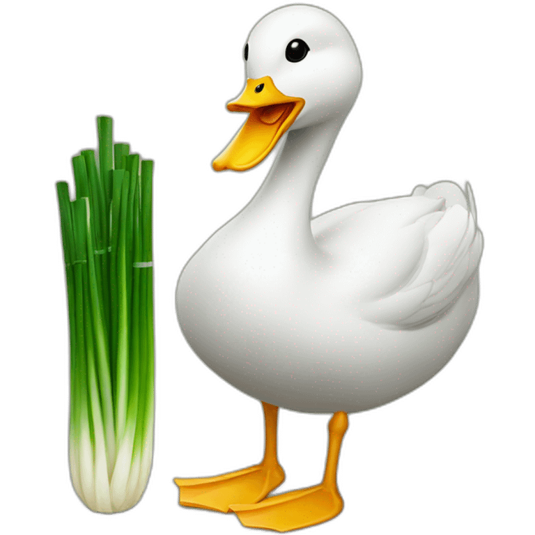 Duck green onion emoji