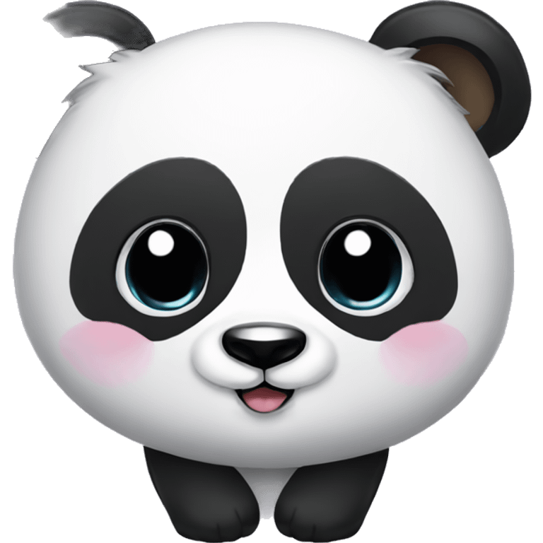 Panda kawaii con orejas emoji