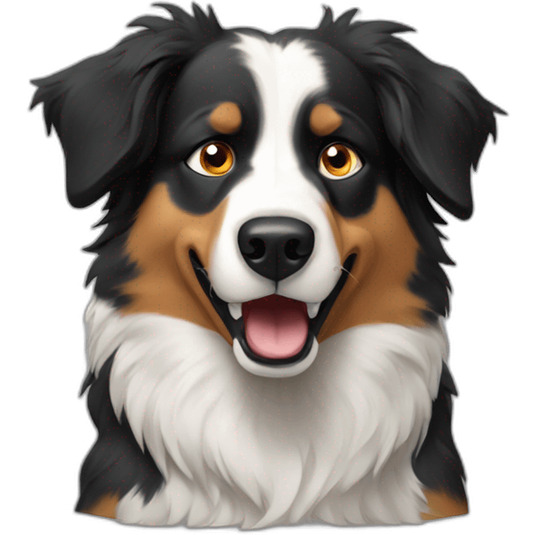 Very Angry Australian Shepherd. emoji