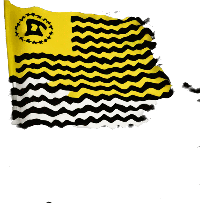 Black yellow white flag emoji